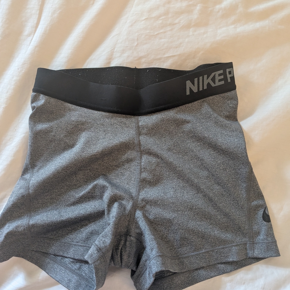 Nike Gray and Black Athletic Shorts